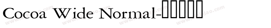 Cocoa Wide Normal字体转换